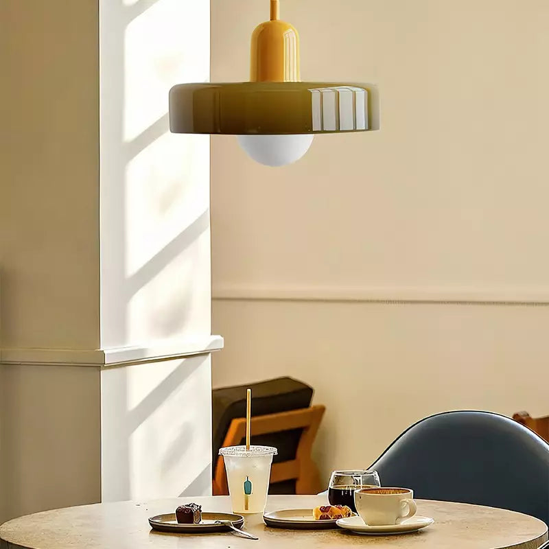 Bauhaus Colored Glass Pendant Light For Modern Homes