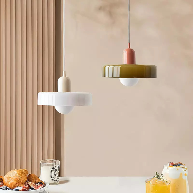 Bauhaus Colored Glass Pendant Light For Modern Homes