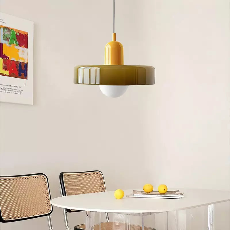 Bauhaus Colored Glass Pendant Light For Modern Homes