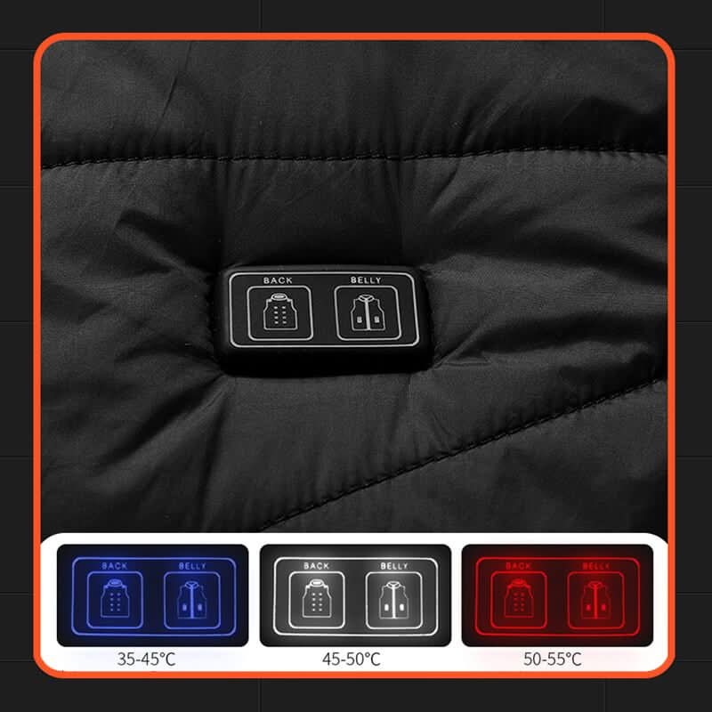 AuroraGuard Heated Waistcoat With 13 Heating Zones For Cold Days