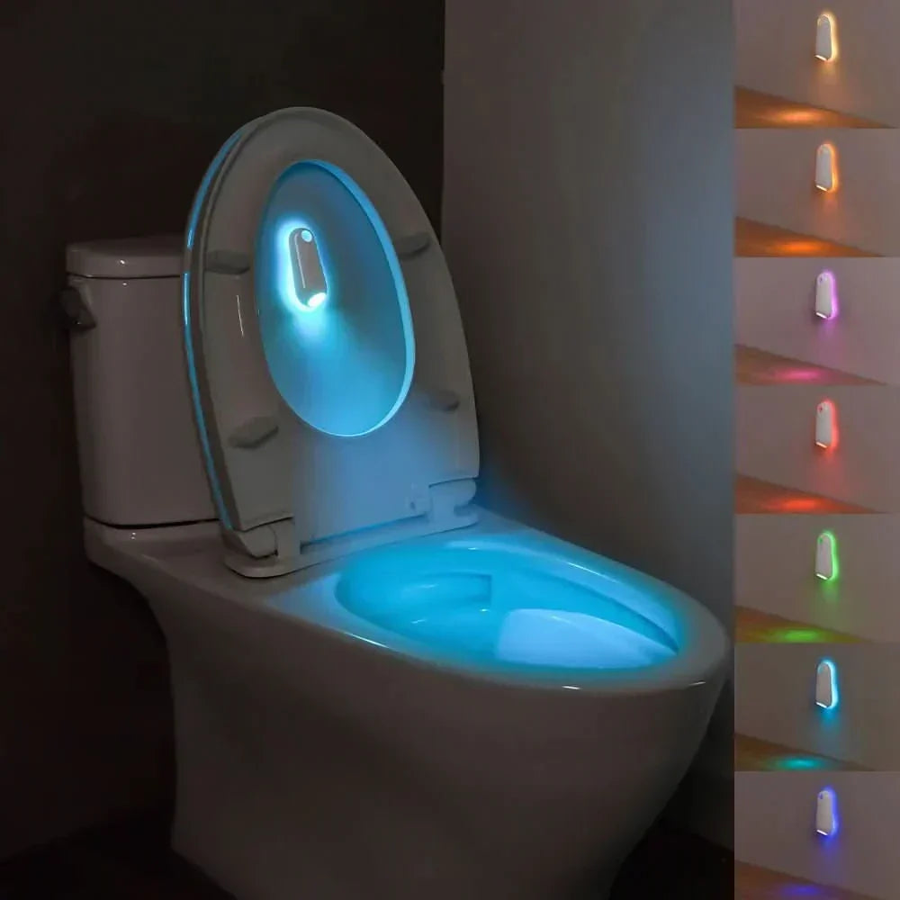 AquaGlow Motion Sensor Toilet Light With Seven RGB Color Options