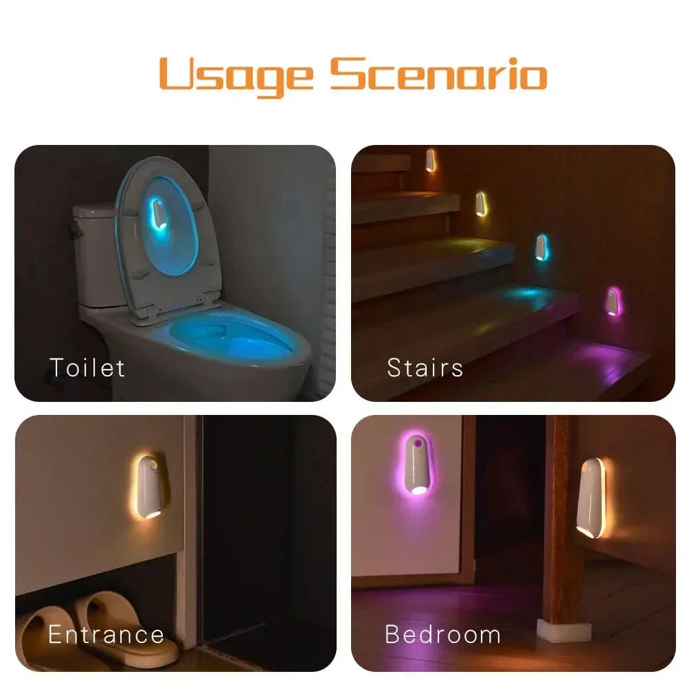 AquaGlow Motion Sensor Toilet Light With Seven RGB Color Options