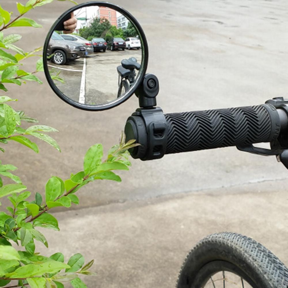360° Adjustable Bicycle Mirror Handlebar Rearview Mirror Round Oval Safety