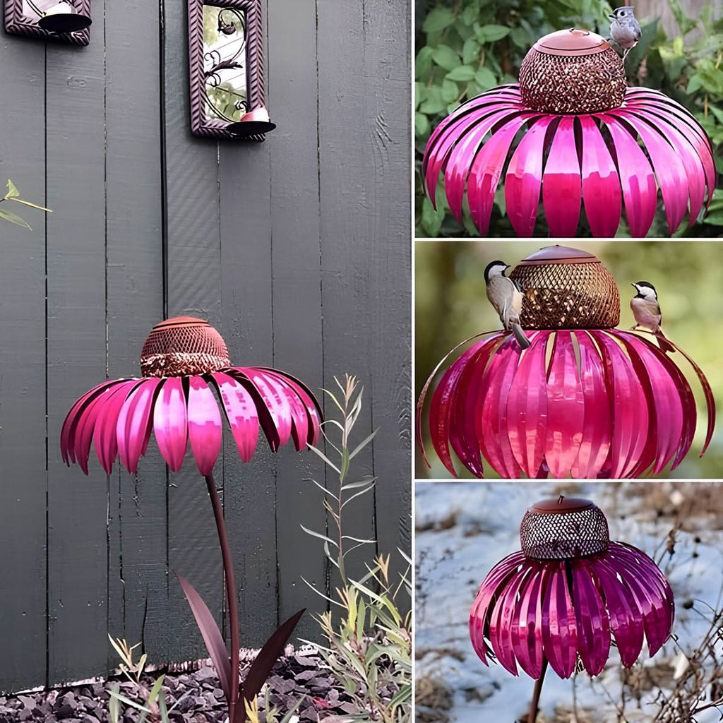 Flower Cone Feeder With Elegant Flower Style For Gardens And Balconies