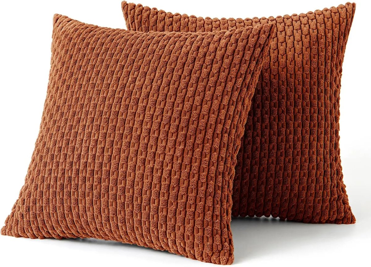 LumaWeave Boho Cord Pillowcase With Stripes For Cozy Home Decor