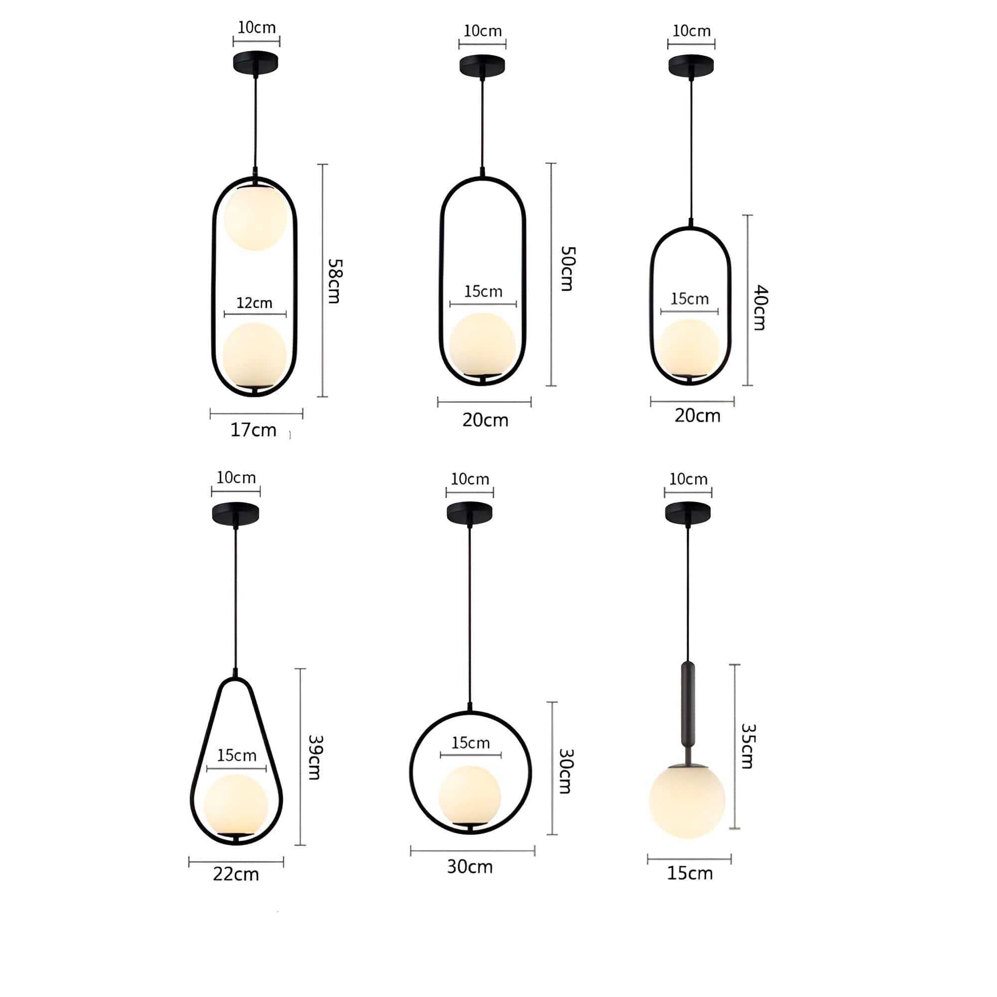 Auralis Glas-LED-Pendelleuchten für moderne Decken