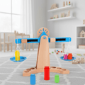 BrightBalance Wooden Balance Scale Educational Toy for Counting and Measuring Fun