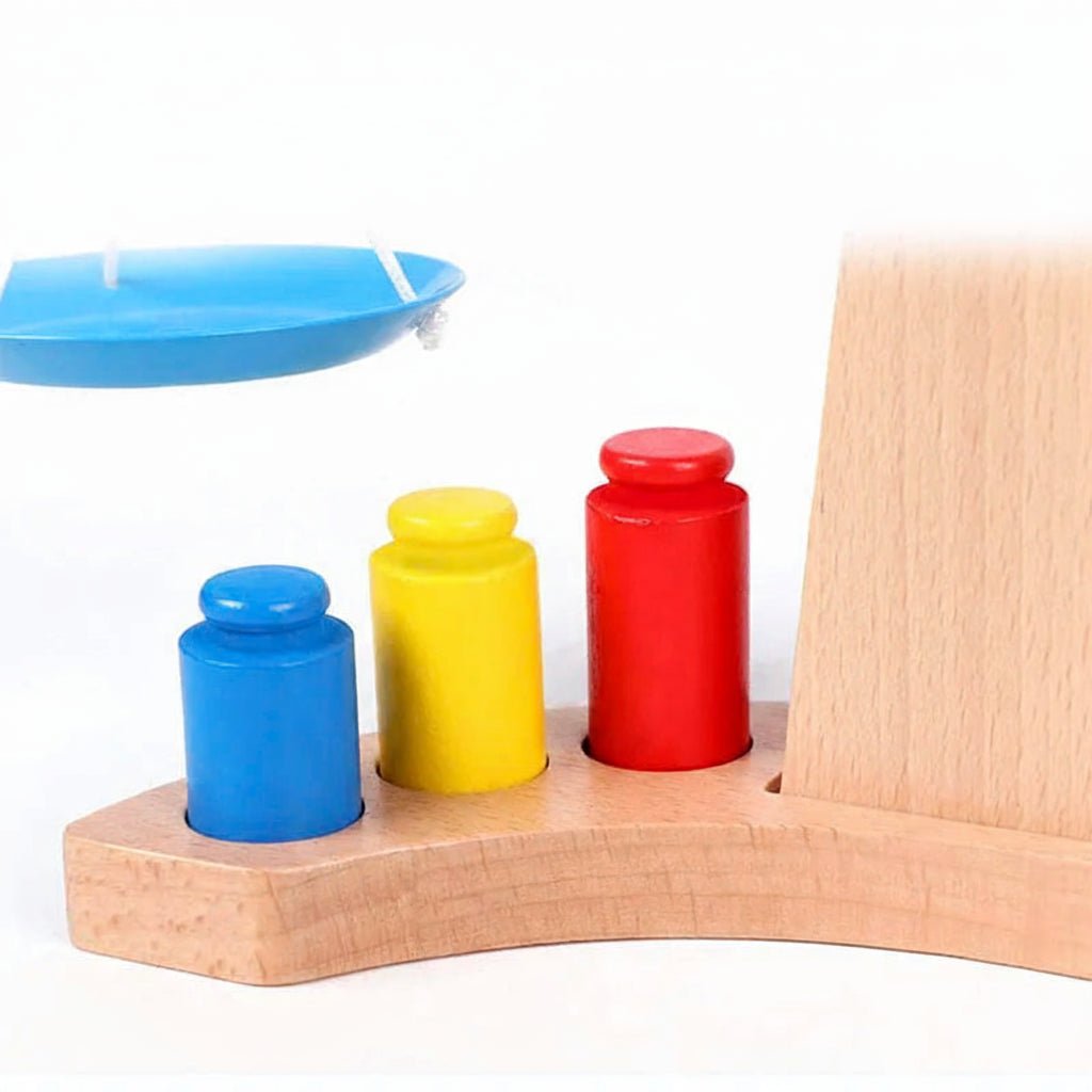 BrightBalance Wooden Balance Scale Educational Toy for Counting and Measuring Fun
