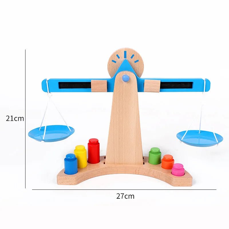 BrightBalance Wooden Balance Scale Educational Toy for Counting and Measuring Fun