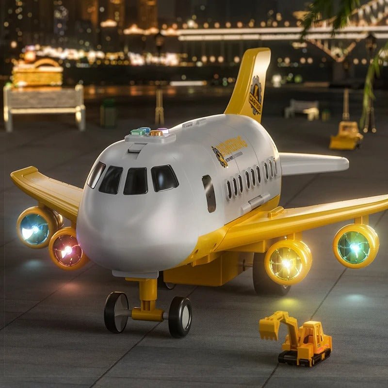 AeroNova Interactive Airplane Toy With Blinking Lights For Ages 3 And Up