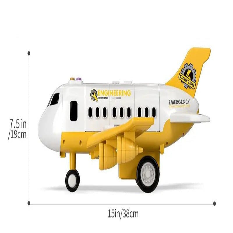 AeroNova Interactive Airplane Toy With Blinking Lights For Ages 3 And Up
