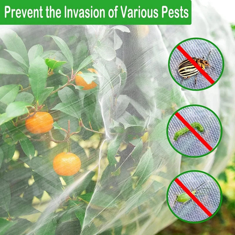 Breathable insect net for reliable plant protection