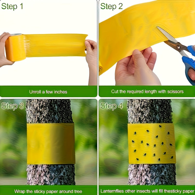 Sticky insect barrier tape for reliable plant protection