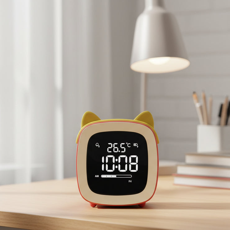 BunnyGlow LED Kids Alarm Clock With Gentle Night Light