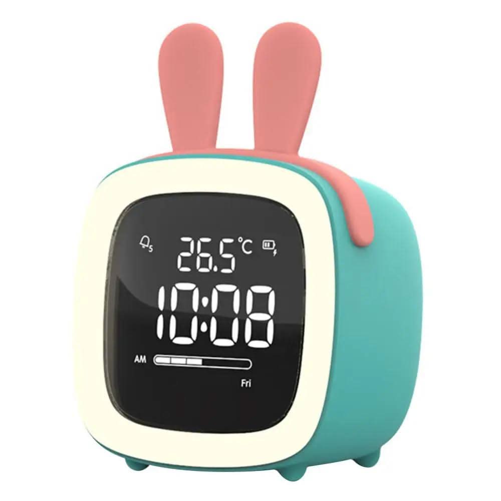 BunnyGlow LED Kids Alarm Clock With Gentle Night Light