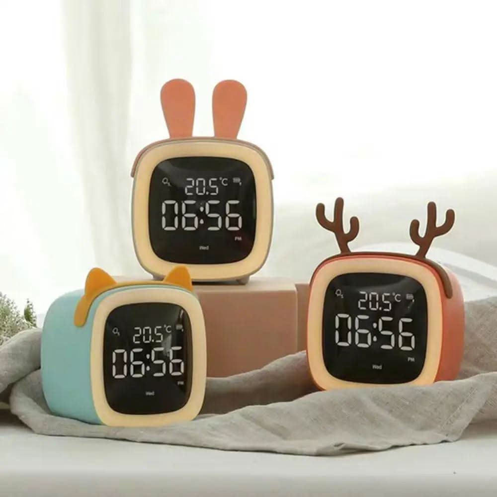 BunnyGlow LED Kids Alarm Clock With Gentle Night Light