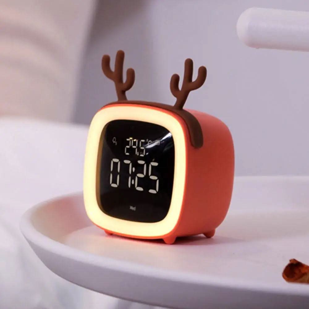 BunnyGlow LED Kids Alarm Clock With Gentle Night Light