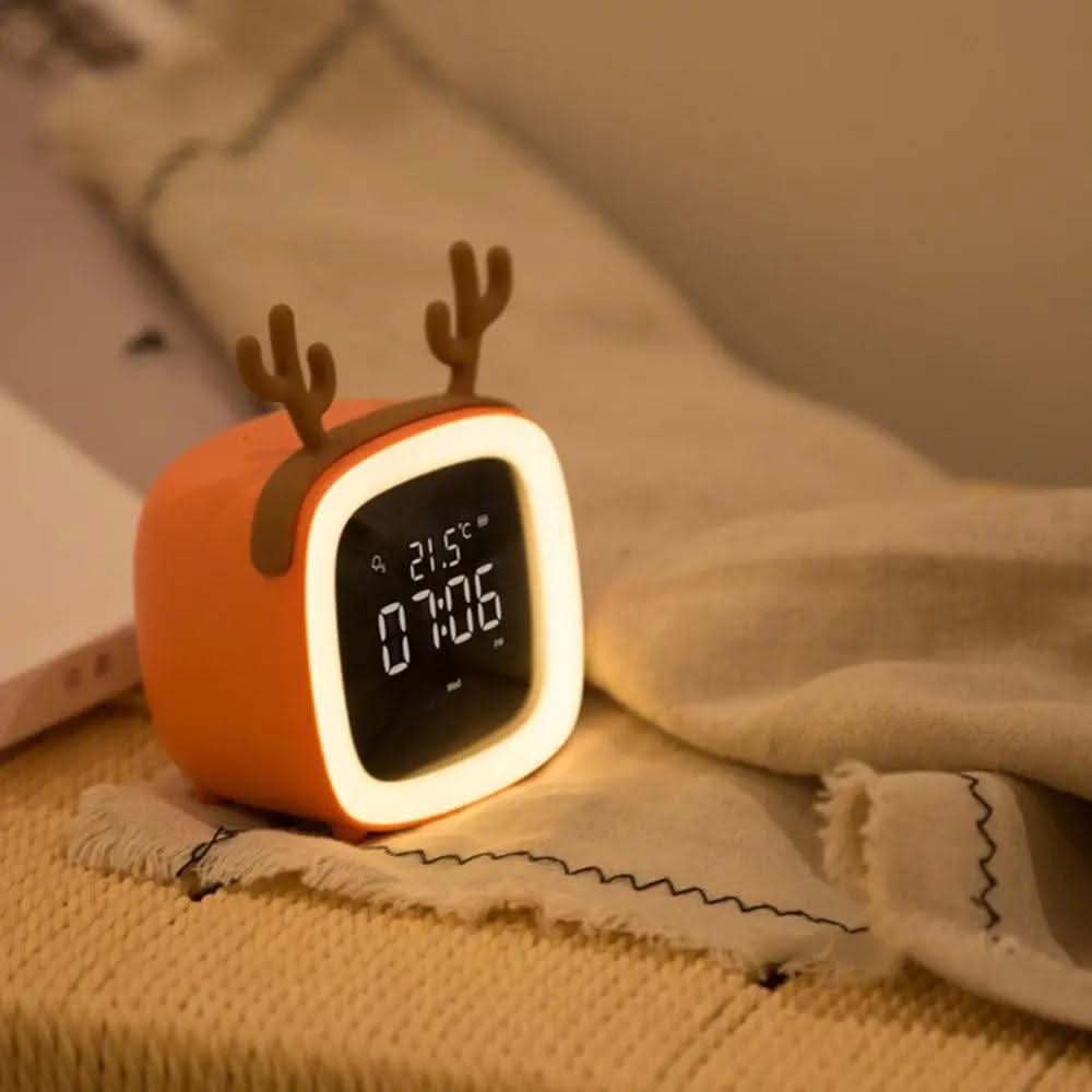 BunnyGlow LED Kids Alarm Clock With Gentle Night Light