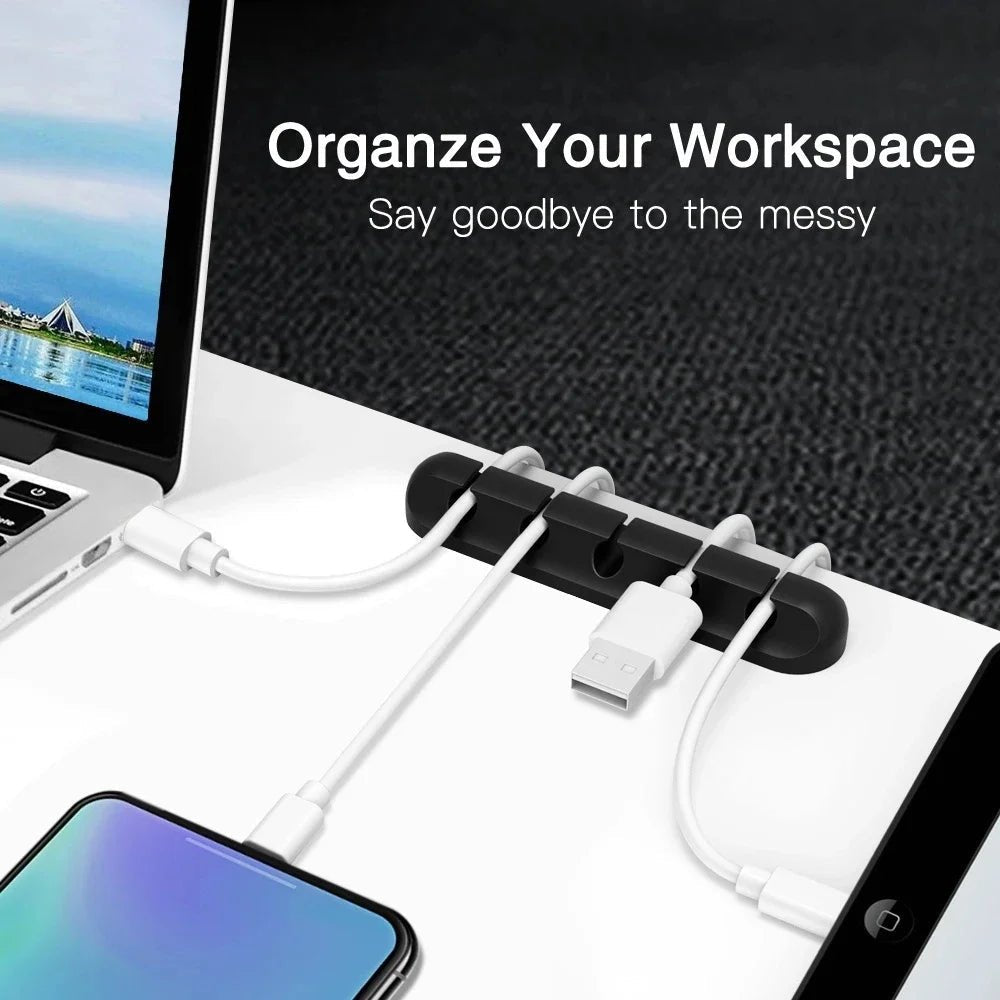 DeskLink Silicone Cable Organizer For The Workplace, Reliable Cable Management