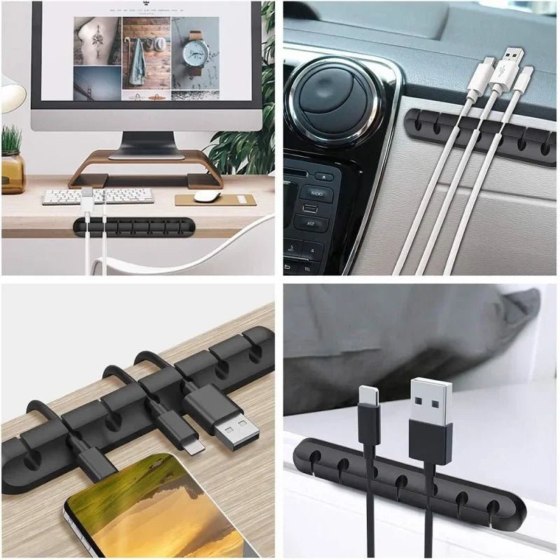 DeskLink Silicone Cable Organizer For The Workplace, Reliable Cable Management