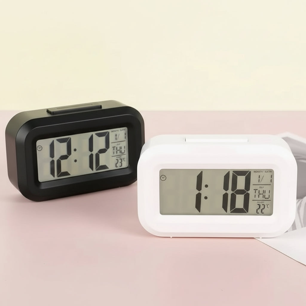 NovaTime Mini Multifunktionaler digitaler LED-Wecker mit Schlummerfunktion