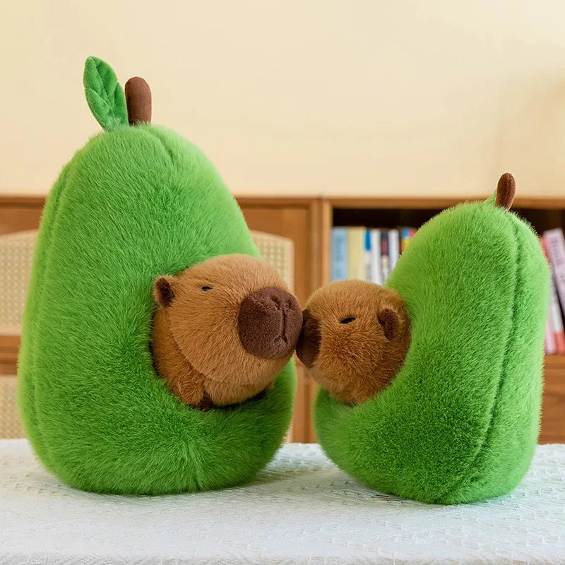 CuddleCapy 2 v 1 plyšová hračka miminko avokádo kapybara pro děti