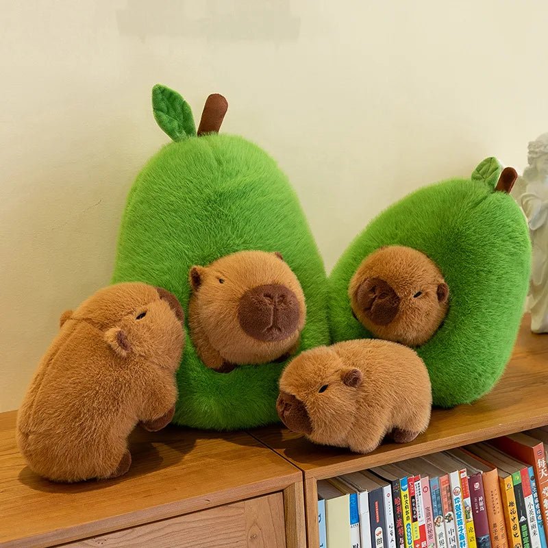 CuddleCapy 2 v 1 plyšová hračka miminko avokádo kapybara pro děti