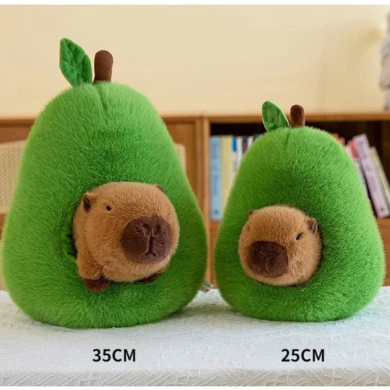 CuddleCapy 2 v 1 plyšová hračka miminko avokádo kapybara pro děti