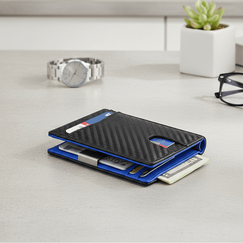 CarbonGuard Ultrathin RFID-Kartenschutz Mit Carbon-Muster