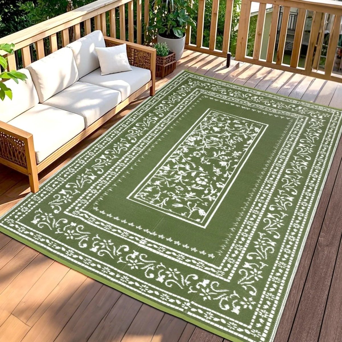 TerraNest Soft Outdoor Rug For Terraces With Non Slip Backing And Comfort