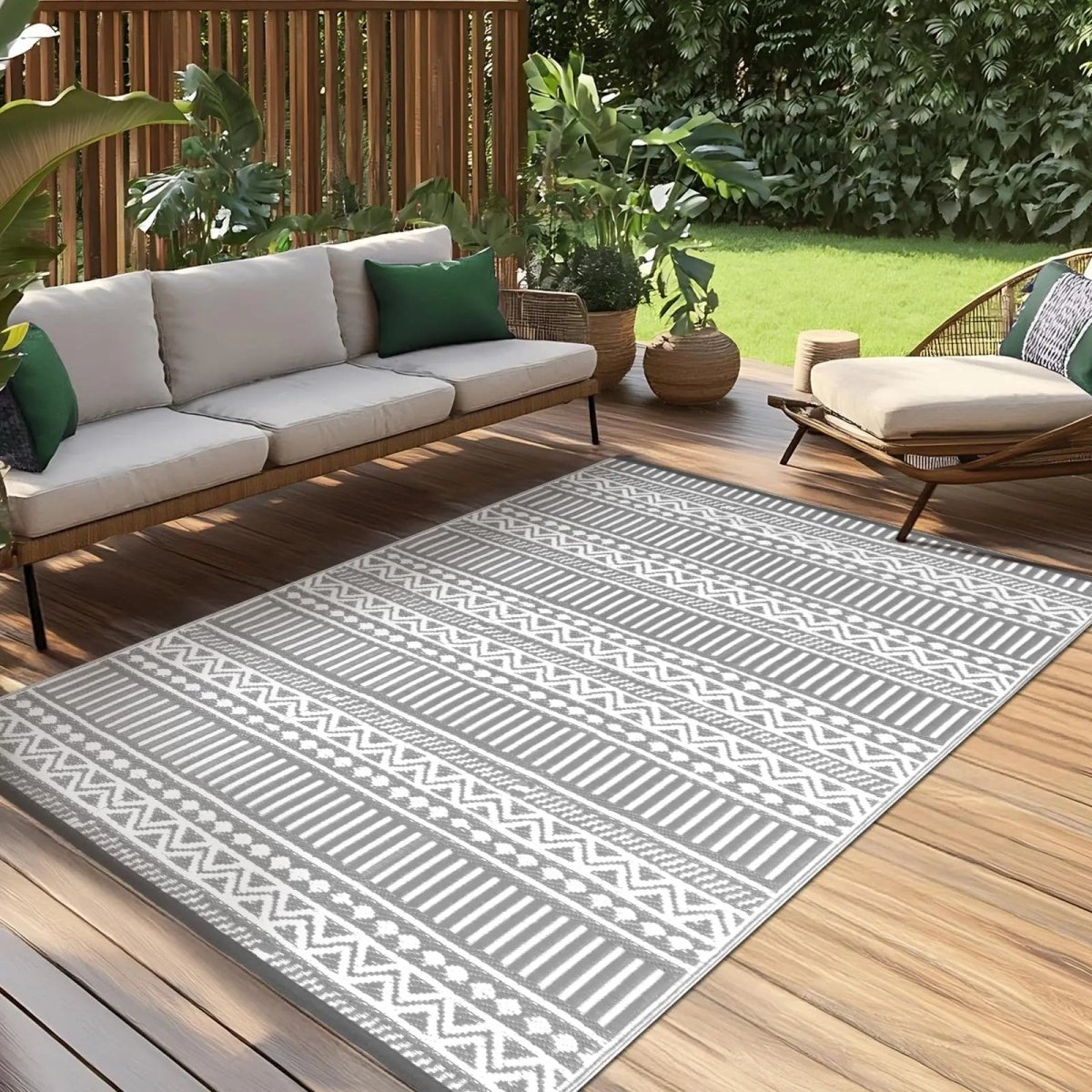 TerraNest Soft Outdoor Rug For Terraces With Non Slip Backing And Comfort