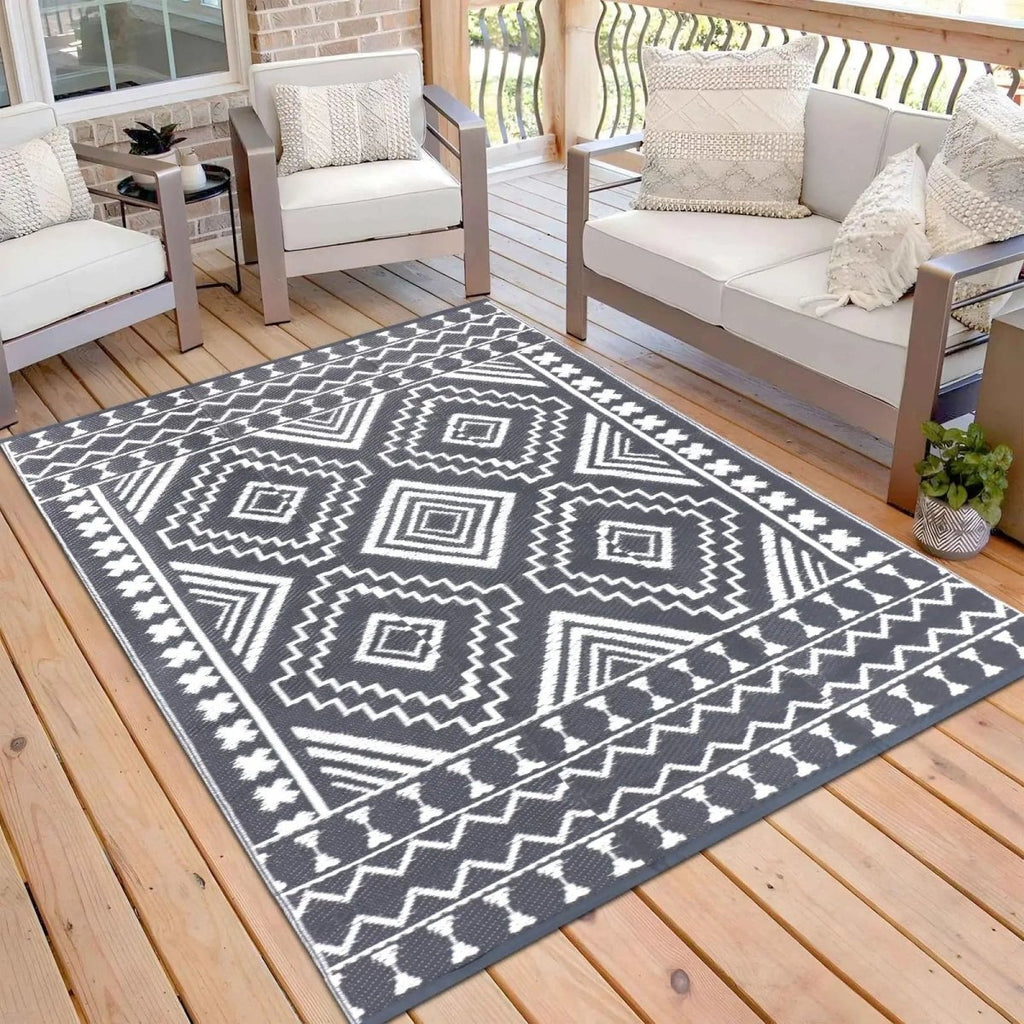 TerraNest Soft Outdoor Rug For Terraces With Non Slip Backing And Comfort