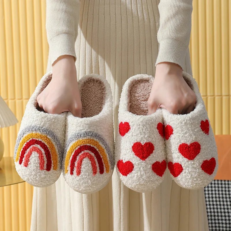 SnuggleStep Plush Cartoon Slippers For Women With Soft Anti Slip Sole