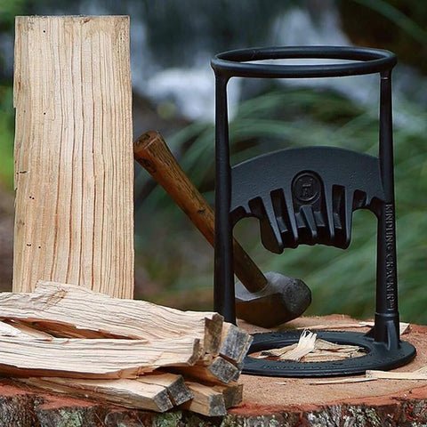 IronNest Safe Cast Iron Firewood Splitter For Easy Winter Prep