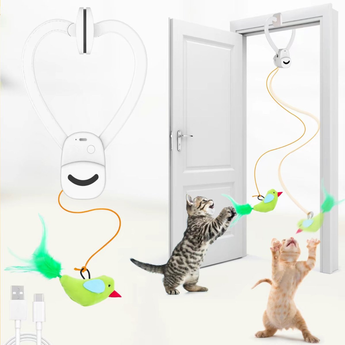 AeroFeather Flying Bird Toy That Delights Curious Cats
