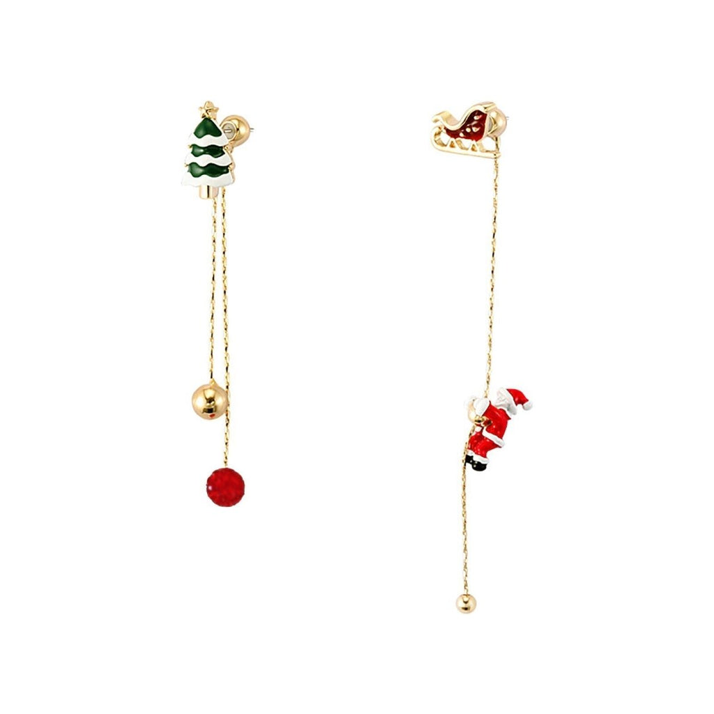 LumaSpark Santa Claus Tassel Earrings For a Festive Holiday Look