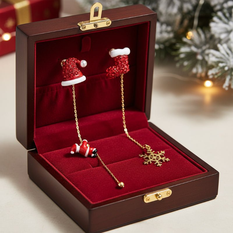 LumaSpark Santa Claus Tassel Earrings For a Festive Holiday Look