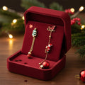 LumaSpark Santa Claus Tassel Earrings For a Festive Holiday Look