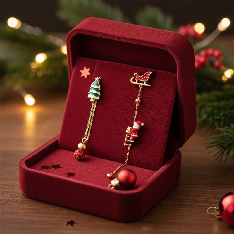 LumaSpark Santa Claus Tassel Earrings For a Festive Holiday Look