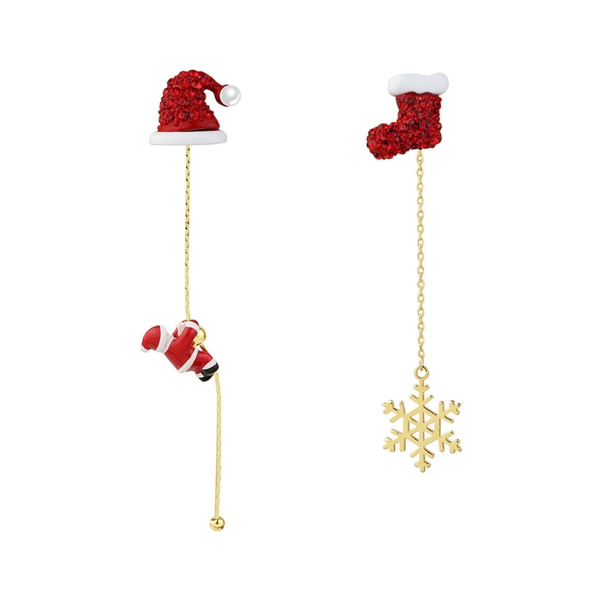 LumaSpark Santa Claus Tassel Earrings For a Festive Holiday Look
