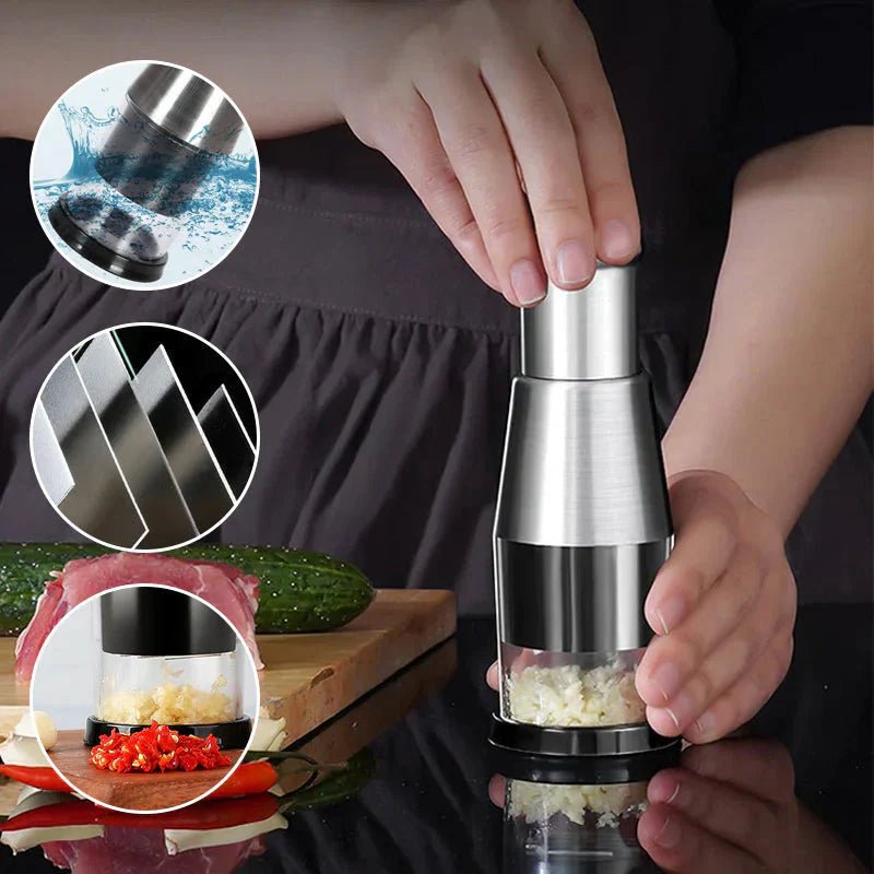 NovaMince Compact Garlic Chopper With Durable Metal Blades
