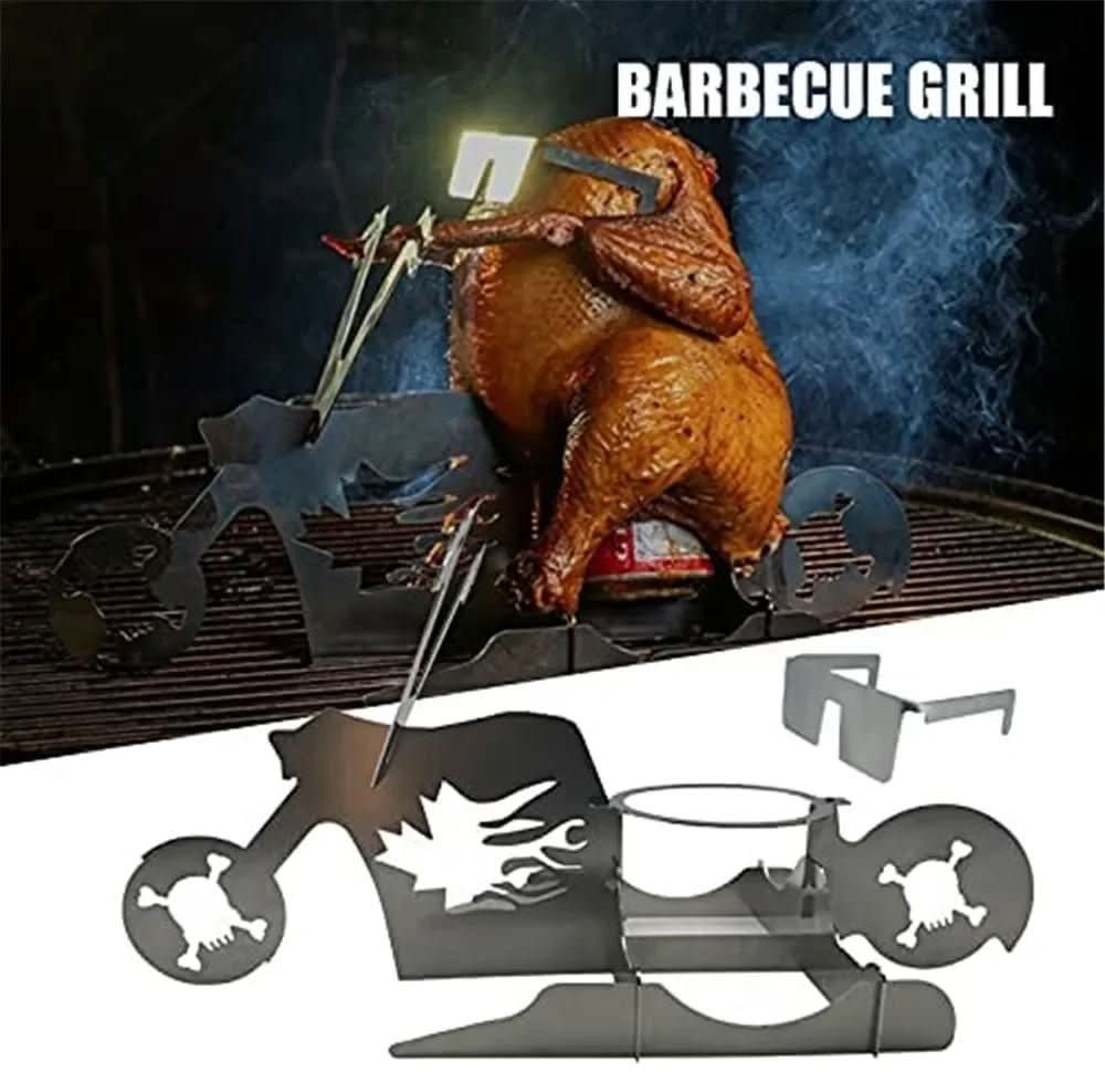 GrillCraft Stainless Steel Chicken Rack For Juicy Grilling Pleasure