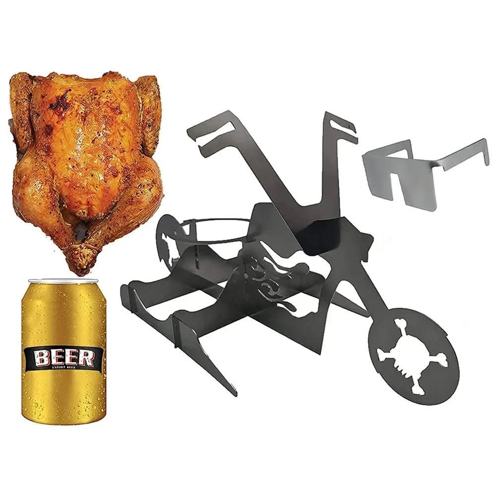 GrillCraft Stainless Steel Chicken Rack For Juicy Grilling Pleasure