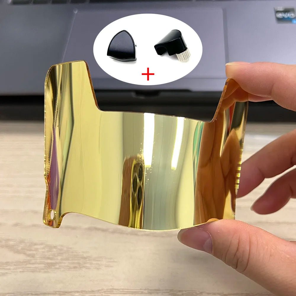 Visiere miniatura MiniVisor con finitura a specchio per caschi da football
