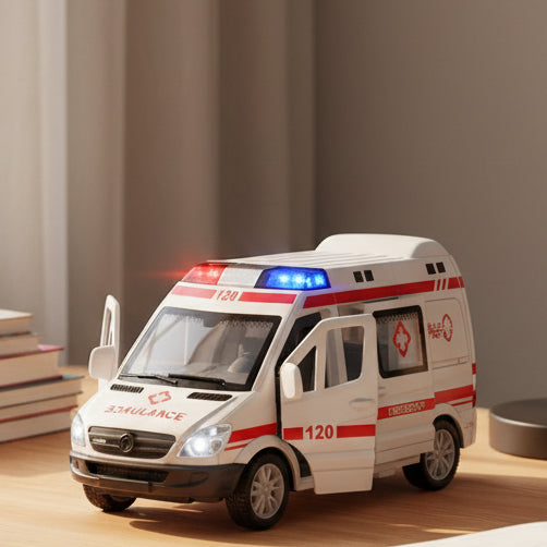 Valorix Rescue Mini Vehicle Collection With Ambulance, Fire Truck And Police Car