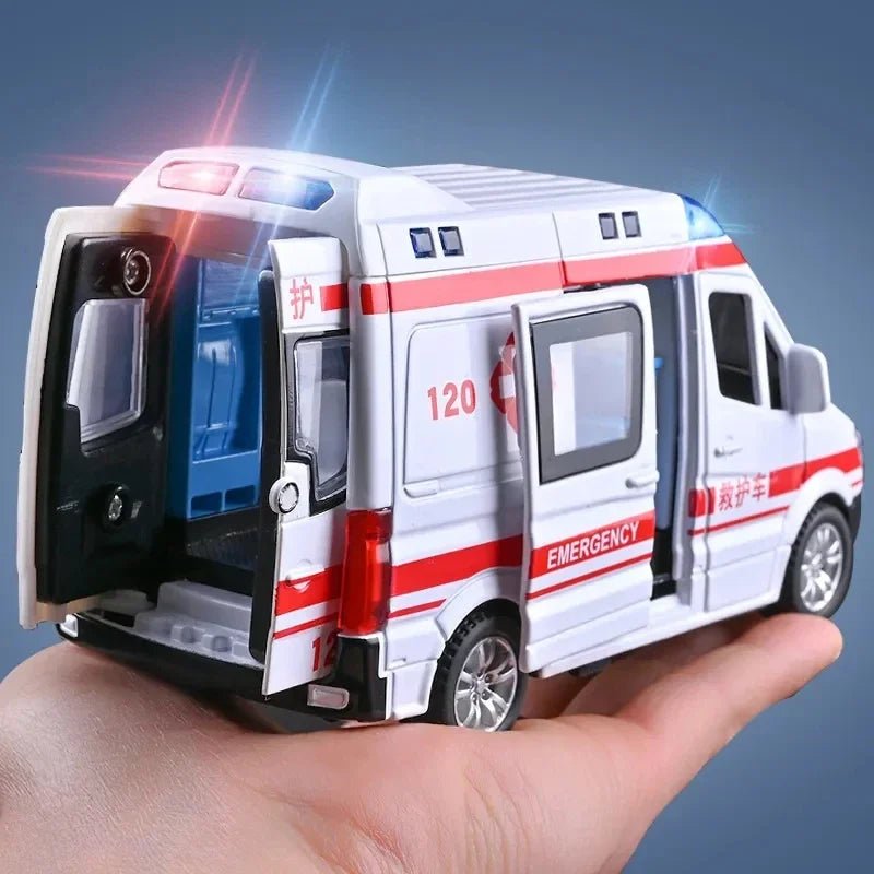 Valorix Rescue Mini Vehicle Collection With Ambulance, Fire Truck And Police Car