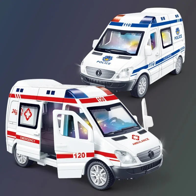 Valorix Rescue Mini Vehicle Collection With Ambulance, Fire Truck And Police Car