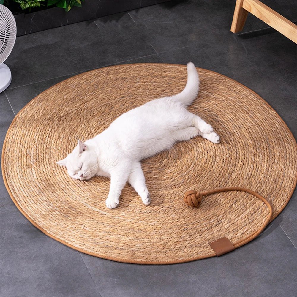 Tapete de Arranhar em Rattan Ecológico CatGuard para Gatos, para Proteger Móveis e Pavimentos