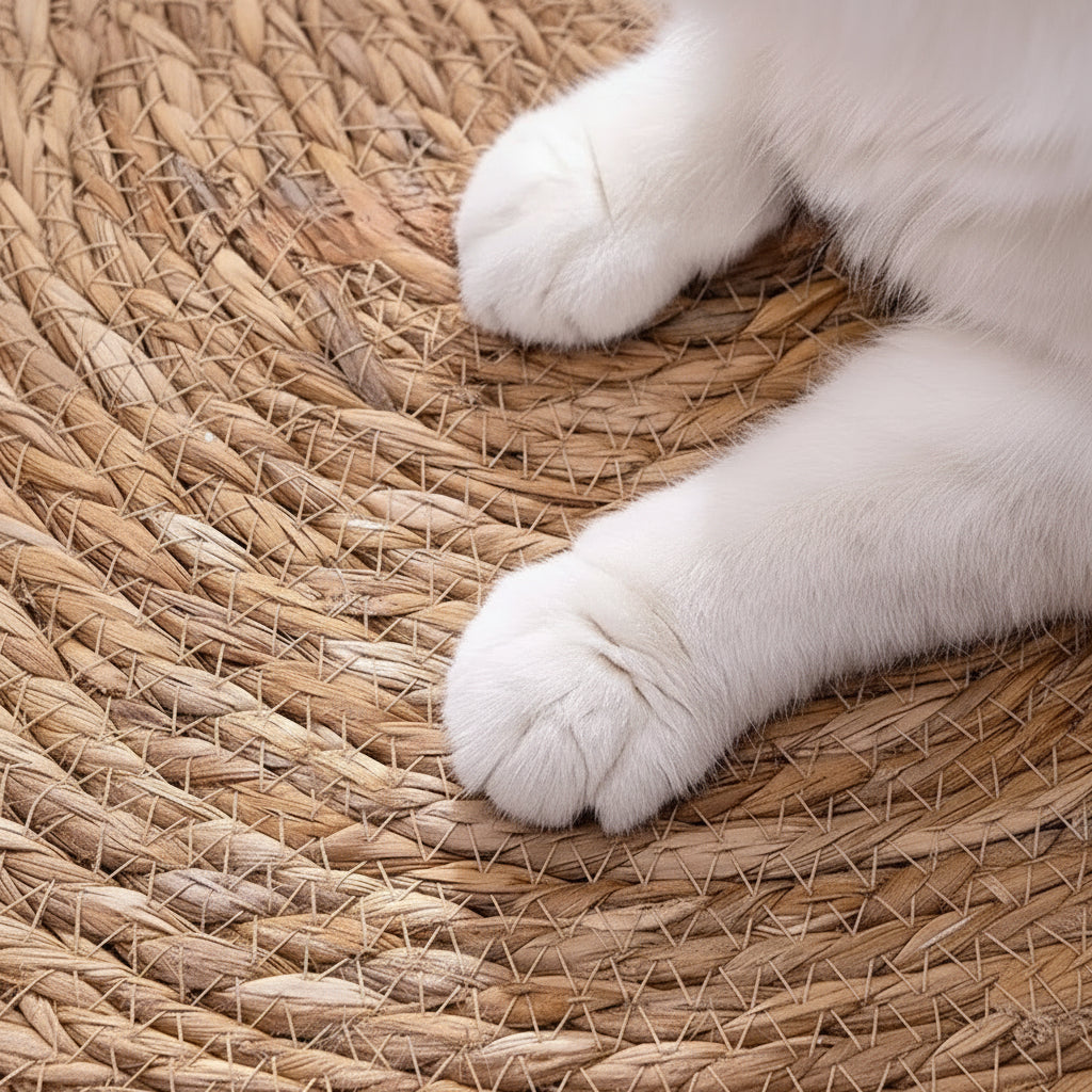 Tapete de Arranhar em Rattan Ecológico CatGuard para Gatos, para Proteger Móveis e Pavimentos