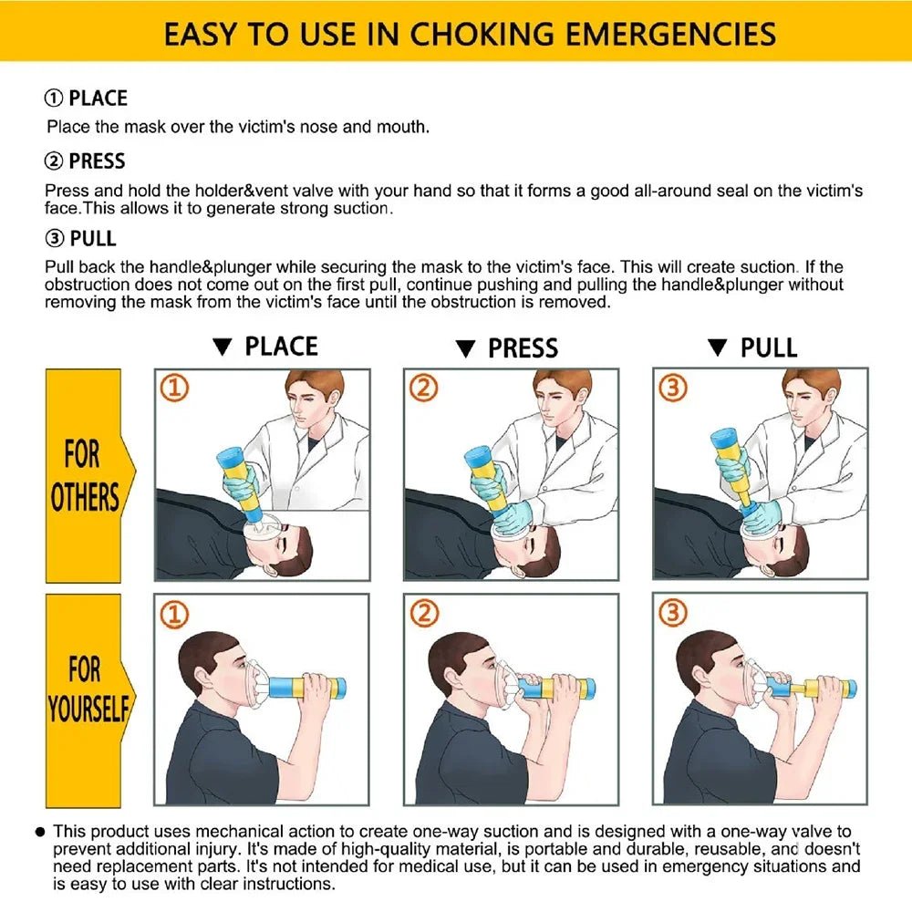 AirLifeline Portable Rescue Kit For Urgent Choking Situations